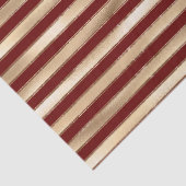 Papier Mousseline Bandes moyennes rouges d'or (Détail)