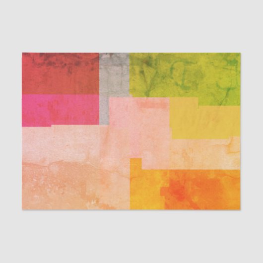 Papier Mousseline Bandes multicolores (Recto)