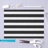 Papier Mousseline Bandes noires et blanches triées (Artisanat)