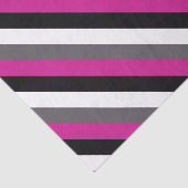 Papier Mousseline Bandes rose, noire, blanche et grise (Détail)