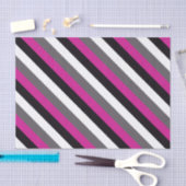 Papier Mousseline Bandes rose, noire, blanche et grise (Artisanat)
