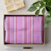 Papier Mousseline Bandes roses (Cadeau)