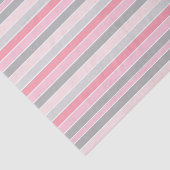 Papier Mousseline Bandes roses et grises (Détail)