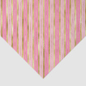 Papier Mousseline Bandes roses et or (Détail)