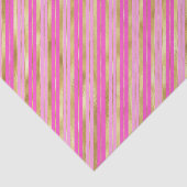 Papier Mousseline Bandes roses et or chaudes (Détail)