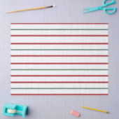 Papier Mousseline Bandes Rouge, Blanche Et Verte (Artisanat)