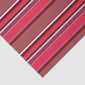 Papier Mousseline Bandes rouges (Détail)