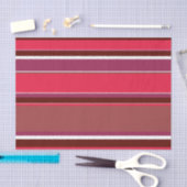 Papier Mousseline Bandes rouges (Artisanat)