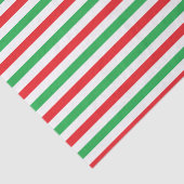 Papier Mousseline Bandes rouges, blanches et vertes (Détail)