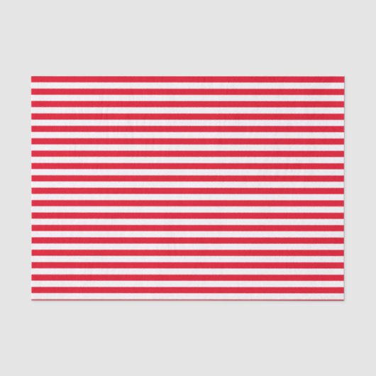 Papier Mousseline Bandes rouges et blanches (Recto)