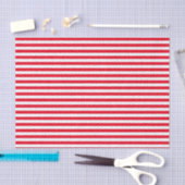 Papier Mousseline Bandes rouges et blanches (Artisanat)