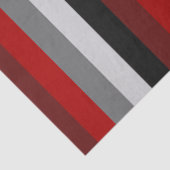 Papier Mousseline Bandes rouges et noires (Détail)
