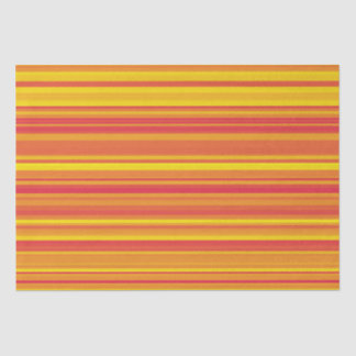 Papier Mousseline Bandes Rouges Jaunes Orange