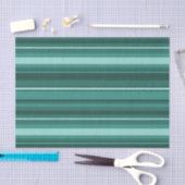 Papier Mousseline Bandes turquoises (Artisanat)