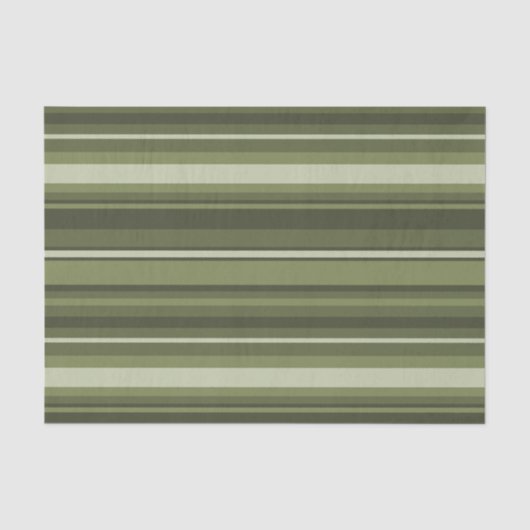 Papier Mousseline Bandes vert olive (Recto)