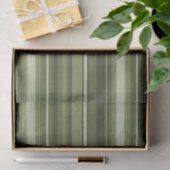 Papier Mousseline Bandes vert olive (Cadeau)