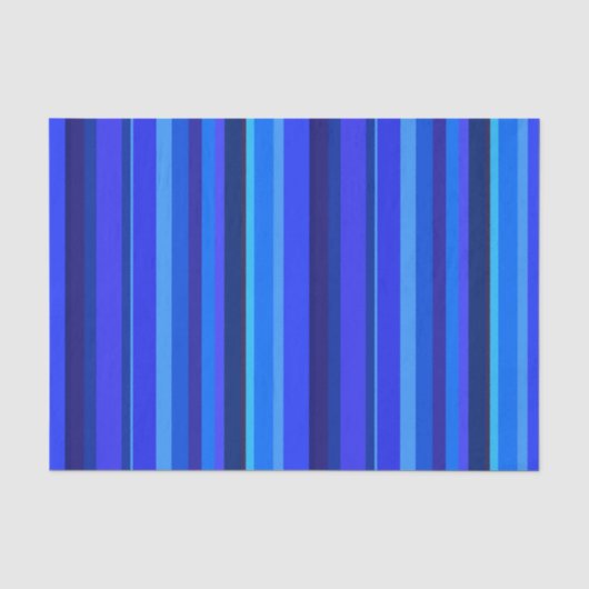 Papier Mousseline Bandes verticales bleues (Recto)