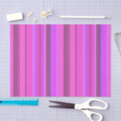 Papier Mousseline Bandes verticales roses (Artisanat)