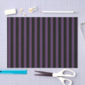 Papier Mousseline Bandes violettes foncées et noires (Artisanat)