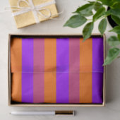 Papier Mousseline Bandes violettes, orange et roses (Cadeau)