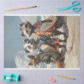 Papier Mousseline Bandits de plage Skunk, Raccoon, Fox Decoupage (Artisanat)