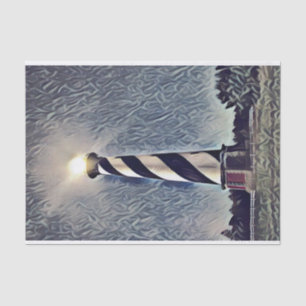 Papier Mousseline Banques extérieures du phare de Cape Hatteras OBX 