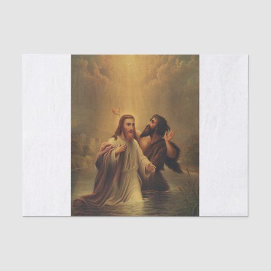 Papier Mousseline Baptême de Jésus-Christ (Recto)