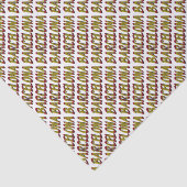 Papier Mousseline Barcelone Espagne Typographie du drapeau espagnol (Détail)