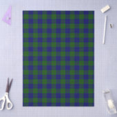 Papier Mousseline Barclay tartan bleu vert plaid (Artisanat)