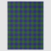 Papier Mousseline Barclay tartan bleu vert plaid (Recto)