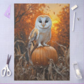Papier Mousseline Barn Owl sur la page de découpage d'automne Citrou (Artisanat)