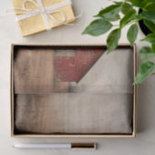 Papier Mousseline Barne rouge Rustique peinture Vintage Découpage (Cadeau)