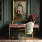 Papier Mousseline Baroque Ethereal Hummingbird Oval Frame & Floral