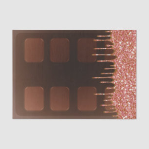 Papier Mousseline Barre de chocolat à la paillette rose et à l'égout