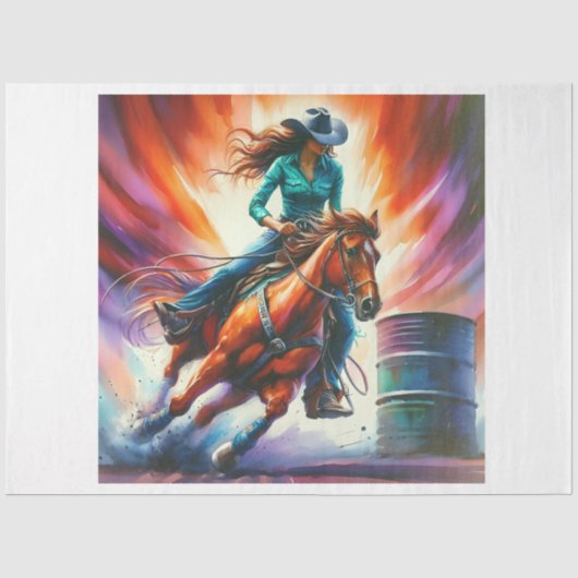 Papier Mousseline Barrel Racer (Recto)