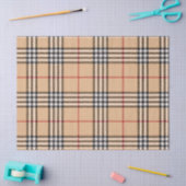 Papier Mousseline Base Chic Tan Chaud Blanc Noir Brown Tartan (Artisanat)