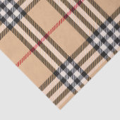 Papier Mousseline Base Chic Tan Chaud Blanc Noir Brown Tartan (Détail)