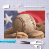 Papier Mousseline Baseball en Amérique vintage (Artisanat)