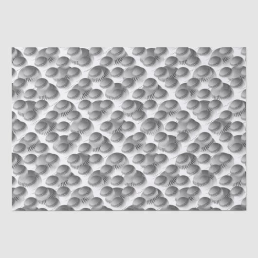 Papier Mousseline Baseball noir et blanc (Recto)