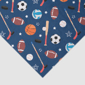 Papier Mousseline Baseball sports Pattern  (Détail)