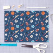 Papier Mousseline Baseball sports Pattern  (Artisanat)