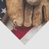 Papier Mousseline Baseball vintage (Détail)