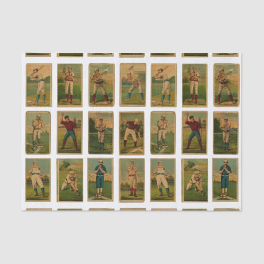 Papier Mousseline Baseball vintage (Recto)