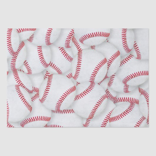 Papier Mousseline Baseballs en calque Motif Anniversaire (Recto)