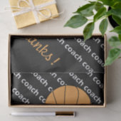Papier Mousseline Basket-ball Coach Merci Tissue Papier (Cadeau)