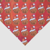 Papier Mousseline Basket-ball en Motif de Santa Hat (Détail)