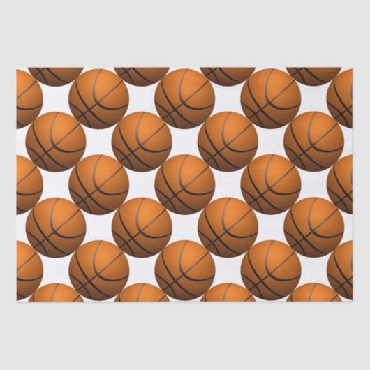 Papier Mousseline Basket-ball Sport Design (Recto)