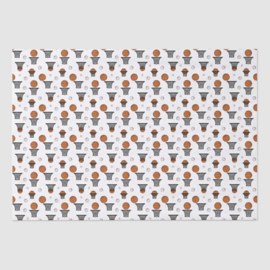 Papier Mousseline Basketball Pattern (Recto)