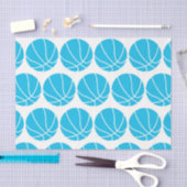 PAPIER MOUSSELINE BASKETBALL (SKY BLUE) (Artisanat)