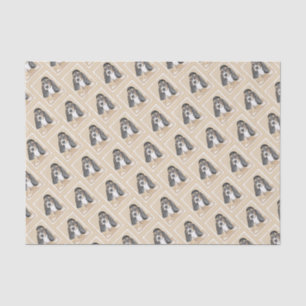 Papier Mousseline Basset Hound Peinture Chiot - Art Chien original